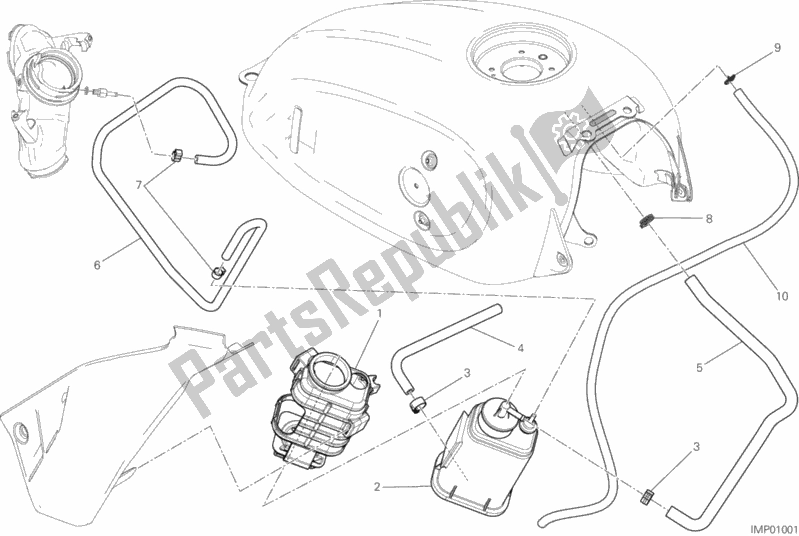Alle onderdelen voor de Heteluchtpijpje van de Ducati Scrambler Icon Brasil 803 2018